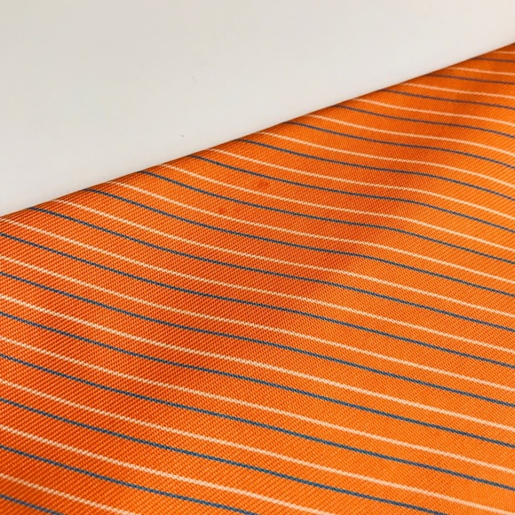 authenic HERMÈS signature BURNT ORANGE necktie - Picture 4 of 8